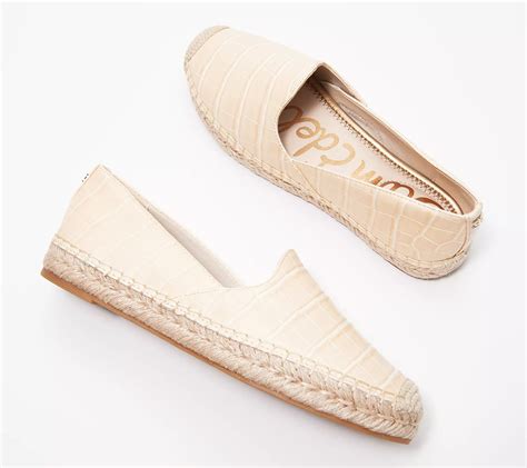 leather slip on espadrille